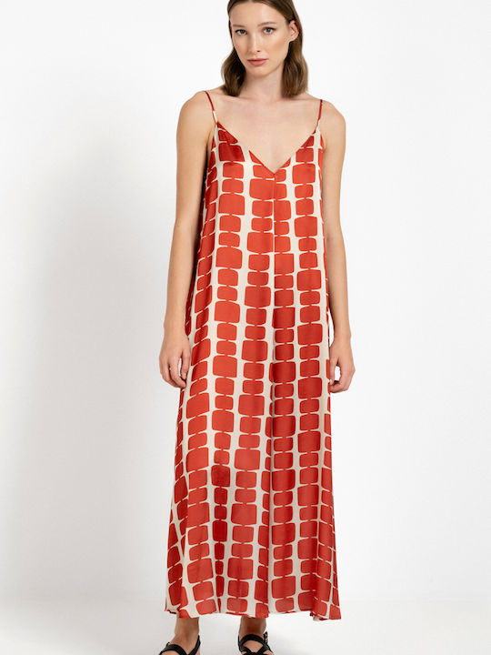 Philosophy Wear Abendkleid Slip Dress Terracotta