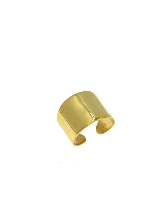 Silver 925 Gold-Plated Adjustable Signet Ring