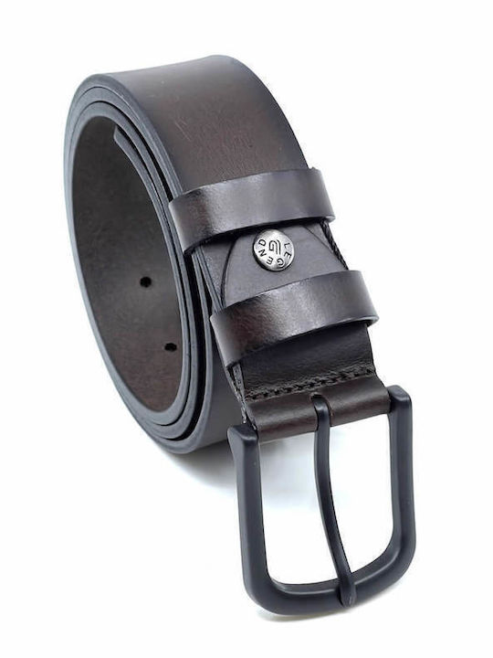 Legend Accessories Wide Men's Belt Leather Brown
