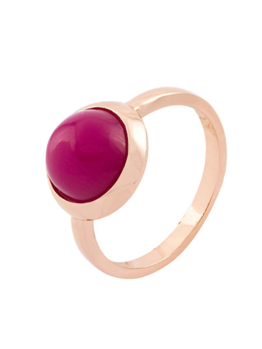 Loisir Metallring mit Fuchsia Kristall 04l15-00119 50