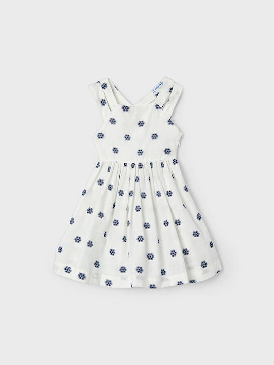 Mayoral Kids Dress Floral White