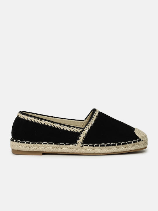 InShoes Women's Synthetic Leather Espadrilles Black