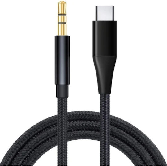 Technovo Braided USB 2.0 Cable USB-C Male 3.5mm Black 1m