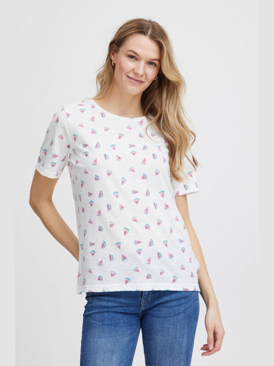 Fransa Damen T-shirt Weiß