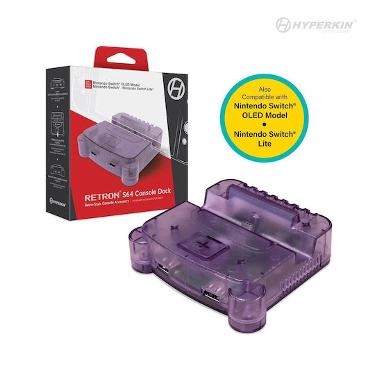 Hyperkin Retron S64 Konsole Dock Switch Lila Nintendo Switch