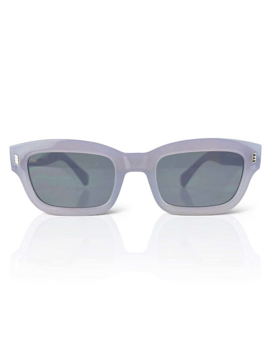 Red Raven Sunglasses with Purple Plastic Frame and Gray Lens 48065075642702