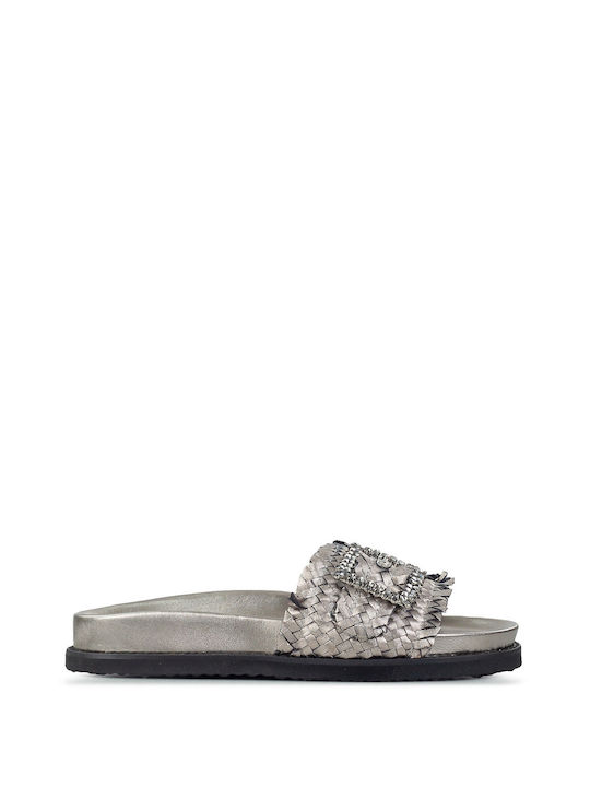 Inuovo Damen Flache Sandalen in Gray Farbe