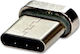 Magnetic Щепсел USB-C мъжки Сребрист