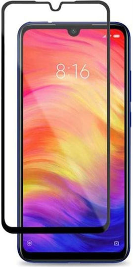 Techwave 5D 0.3мм Пълно лепило Закалено стъкло за цялото лице Черен (Redmi Note 7/7 Pro - Редми Ноут 7/7 Про)