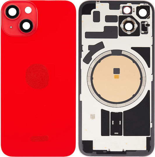 Rückseite aus Glas Edelstahlplatte Magnete Magsafe & Kameraobjektiv iPhone 14 Produkt Rot