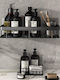 Home Use Wall Mounted Bathroom Shelf Metallic 30x5x13cm Black