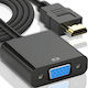 Retoo Converter Hdmi Male To Vga Female Black