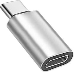 Adaptor de încărcare rapidă tip Lightning Type-c redare muzică transfer de date 5a argintiu Adaptor de încărcare rapidă tip Lightning Type-c redare muzică transfer de date 5a argintiu