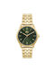 Herren-Armbanduhr mit Quarzwerk in Gold