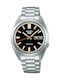 Seiko Sports Ανδρικό Ρολόι 37.4mm Αυτόματο με Ασημί Μεταλλικό Μπρασελέ