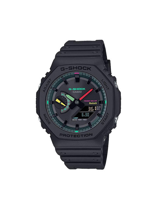 Casio Analog/Digital Watch Chronograph Battery with Black Rubber Strap