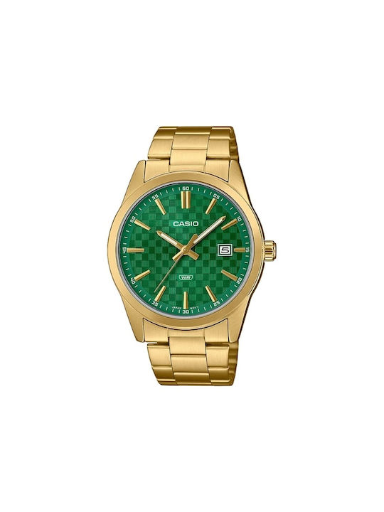 Casio Collection Watch Battery with Green Metal Bracelet