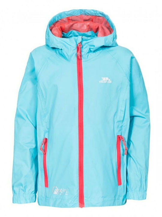 Waterproof Kids' Casual Jacket Windproof with Hood Aquatic (Marine)