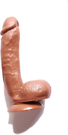 Sweetvibes Ρεαλιστικό Dildo με Βεντούζα Καφέ 21.5cm