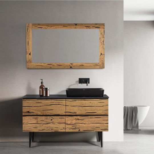 Mabo Natural 130 Bathroom Mirror made of Plywood Beige