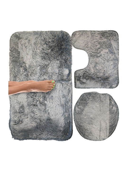 Bath Mats Set O920 Gray 3pcs