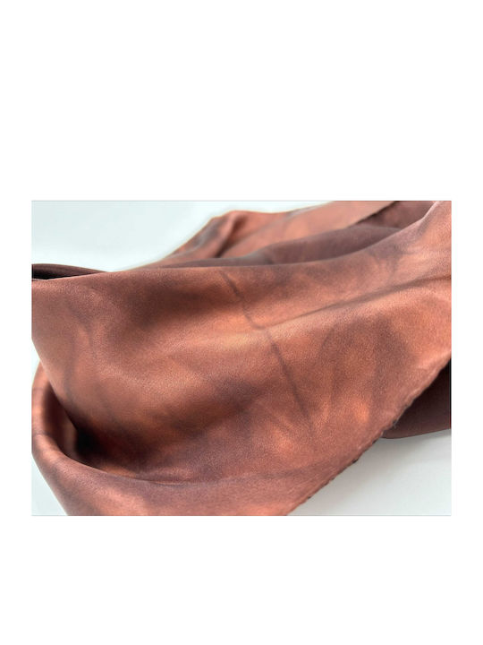 Women's Silk Scarf Brown