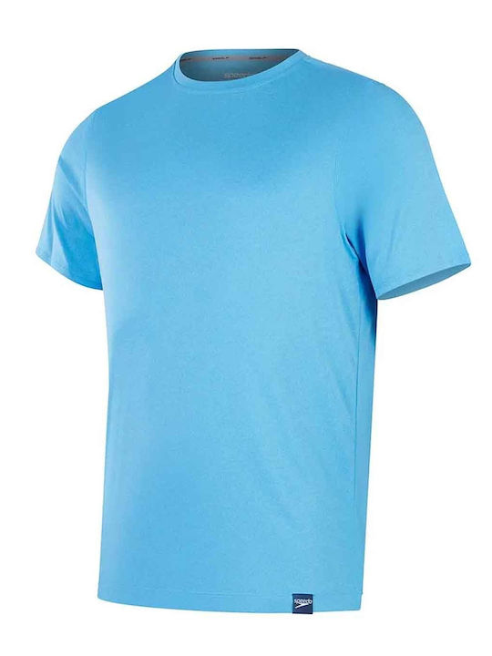 Speedo Printed Ανδρική Κοντομάνικη Αντηλιακή Μπλούζα Μπλε