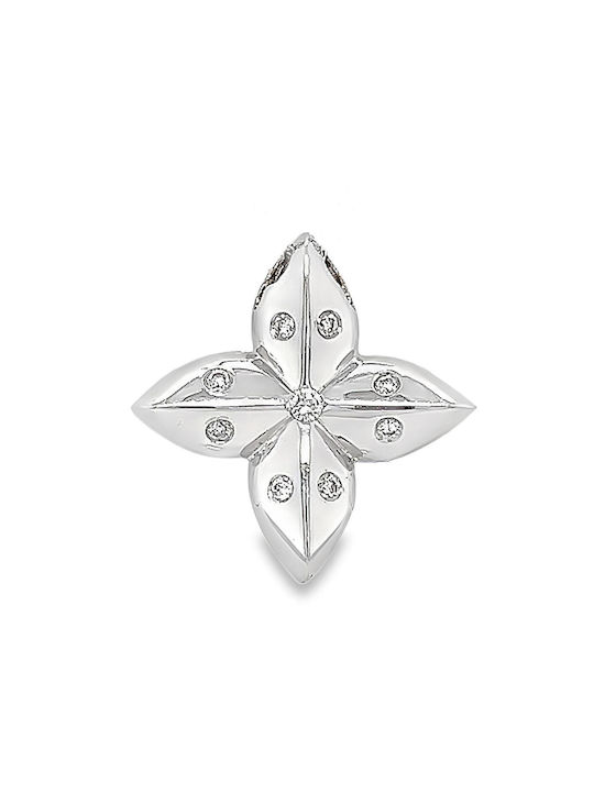 White Gold Cross with Diamonds St10659