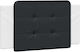 vidaXL Headboard Pillow with Leather Black Whit...