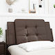 vidaXL Leather Brown Bed Headboard Cushion