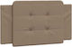 vidaXL Headboard Pillow with Leather Cappuccino