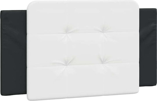 vidaXL Headboard Cushion with Leather White Black 100x48cm