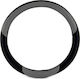 Autoline Car Steering Wheel Cover with Diameter 36cm Leather Black with Gray Stitching