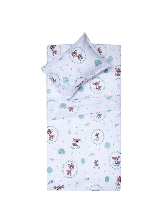 Viopros Double Sided Cotton Baby Quilt 120x160cm White