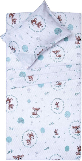 Viopros Бебешка кувертюра Двулицево Памук White 120x160см