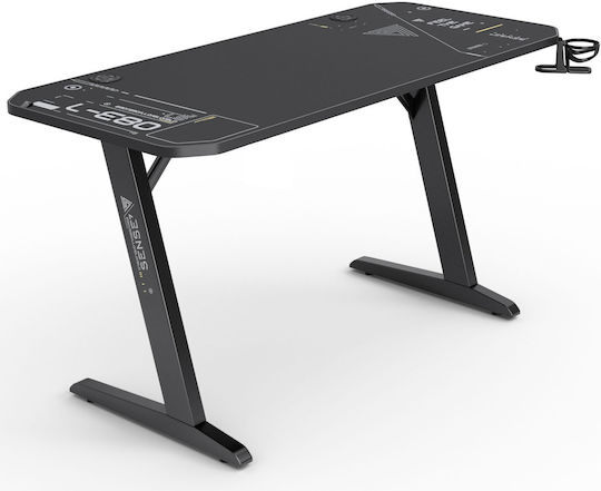 Γραφείο Gaming 140x60εκ. Czarne