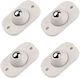 Roata de mobilier din Plastic Pvc White 4.5x2.7cm 4buc