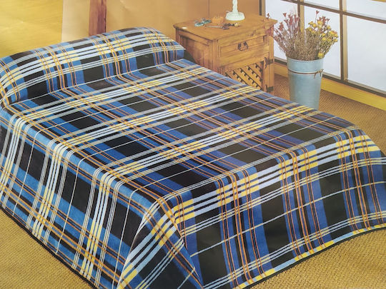 Dimcol Spanish Velvet Blanket Double 220x240cm Blue