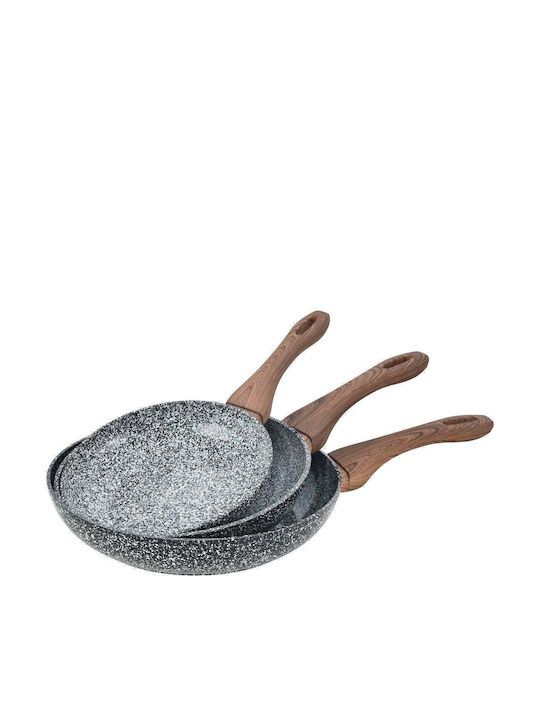 KING Hoff KING Hoff Aluminum Granite Pans Set with Non-stick Interior Coating 3 Pieces