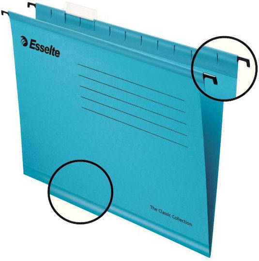 Standard Pendant Briefcase A4 Blue Cardboard 212g Esselte 90311