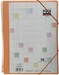 Skag Clipboard Flexible with 30 plastic sleeves Slides for Paper A4 Orange 1pcs