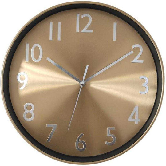 Oriana Ferelli Wanduhr Kunststoff Gold Ø29.3cm