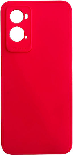 Umschlag Rückseite Silikon Fuchsie (Oppo A76)