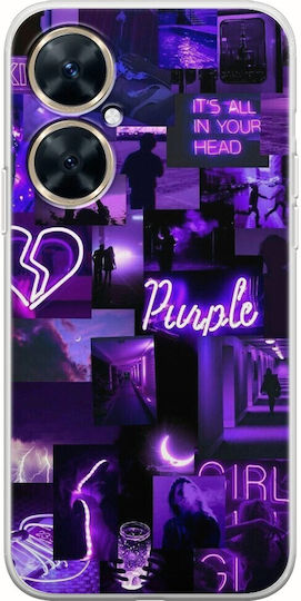 Aesthetic Purple Huawei Nova 11i Flexible Tpu Διάφανη Σιλικόνη