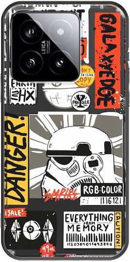 Звездни войни Stormtrooper Xiaomi 14 5g Черен TPU Черен силикон