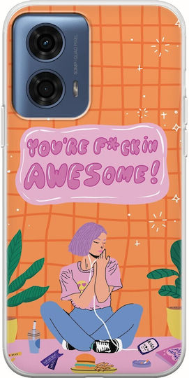 You Are Awesome Motorola Moto G24 Flexible Tpu Διάφανη Σιλικόνη