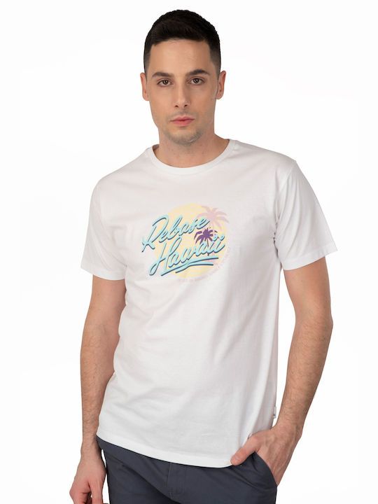 Rebase Ανδρικό T-shirt Κοντομάνικο White