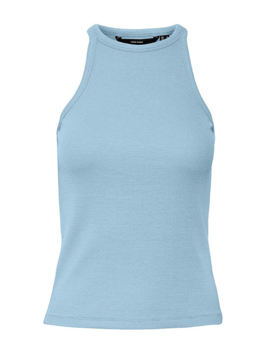 Vero Moda Damen Bluse Baumwolle Ärmellos Cool Blue