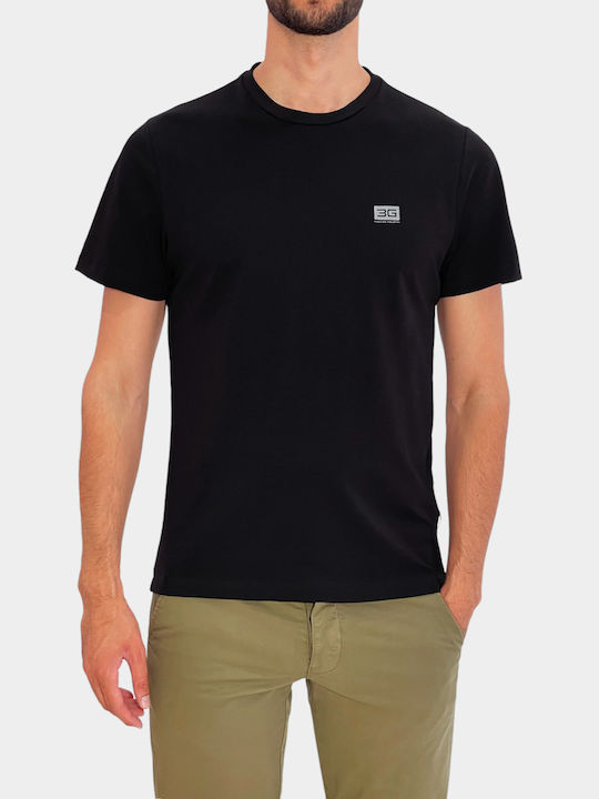 3Guys T-shirt Bărbătesc cu Mânecă Scurtă BLACK