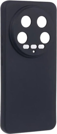 Senso Liquid Umschlag Rückseite Silikon Schwarz (Xiaomi 14 Ultra)